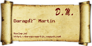 Daragó Martin névjegykártya
